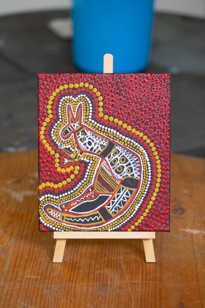 An image of the artwork titled 'Kangaroo Dreaming'.